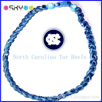 Us American Baseball Tornado Titanium Braided 3 Rope Necklaces (P055)